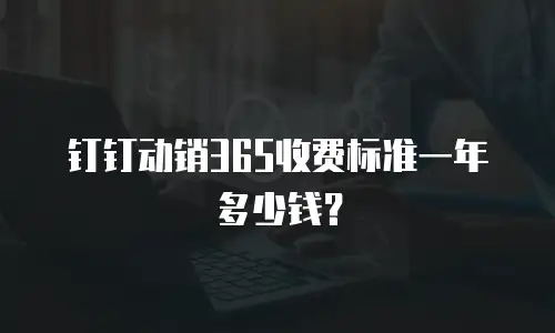 钉钉动销365收费标准一年多少钱？
