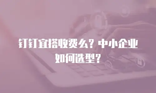 钉钉宜搭收费么？中小企业如何选型？