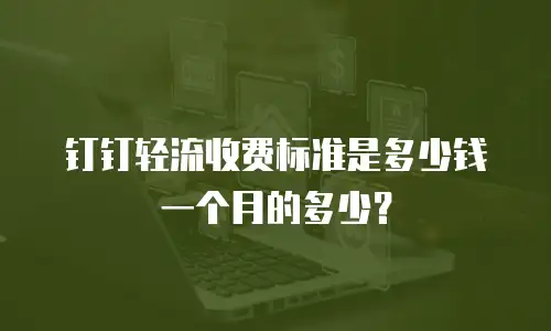 钉钉轻流收费标准是多少钱一个月的多少？