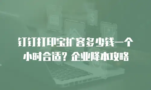 钉钉打印宝扩容多少钱一个小时合适？企业降本攻略