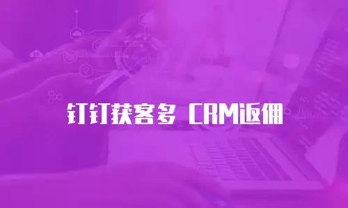 钉钉获客多 CRM返佣