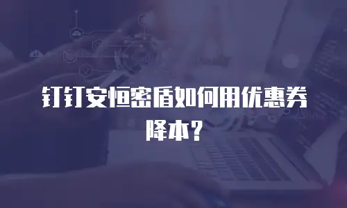 钉钉安恒密盾如何用优惠券降本？