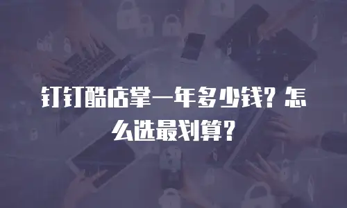 钉钉酷店掌一年多少钱？怎么选最划算？