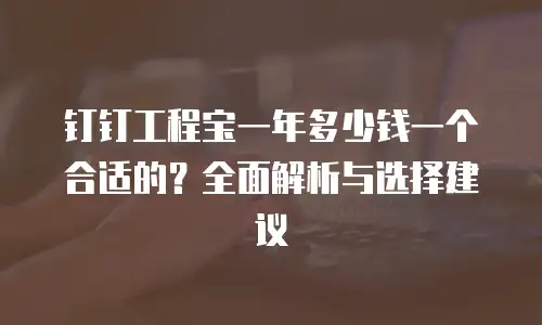 钉钉工程宝一年多少钱一个合适的？全面解析与选择建议