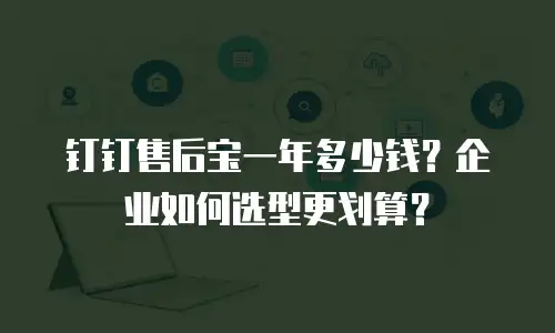 钉钉售后宝一年多少钱？企业如何选型更划算？
