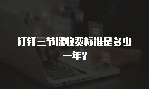 钉钉三节课收费标准是多少一年？