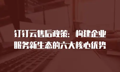 钉钉云售后政策：构建企业服务新生态的六大核心优势