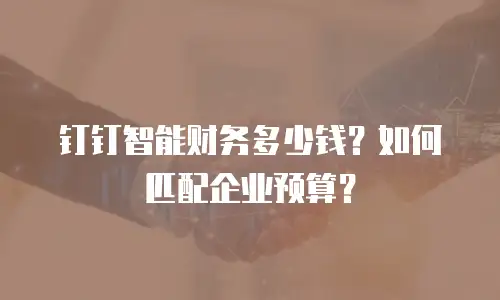 钉钉智能财务多少钱？如何匹配企业预算？