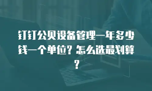 钉钉公贝设备管理一年多少钱一个单位？怎么选最划算？