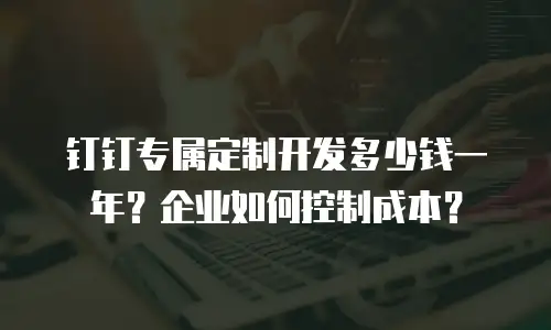 钉钉专属定制开发多少钱一年？企业如何控制成本？