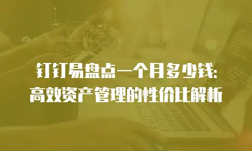 钉钉易盘点一个月多少钱：高效资产管理的性价比解析