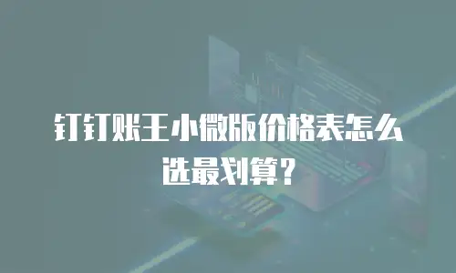钉钉账王小微版价格表怎么选最划算？