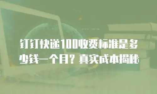 钉钉快递100收费标准是多少钱一个月？真实成本揭秘