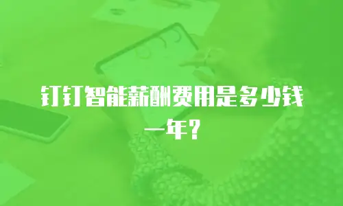 钉钉智能薪酬费用是多少钱一年？