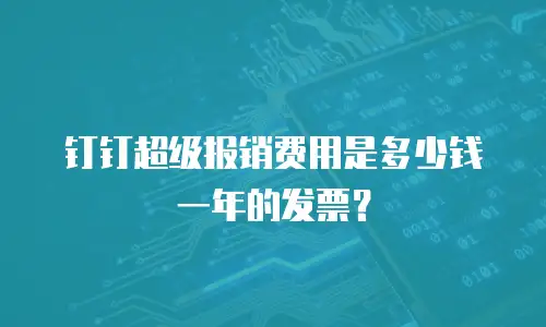 钉钉超级报销费用是多少钱一年的发票？