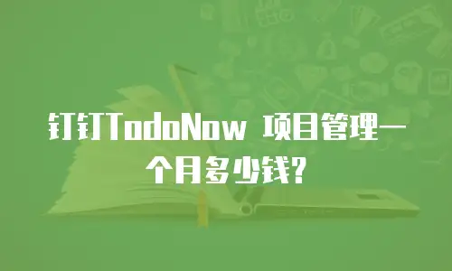 钉钉TodoNow 项目管理一个月多少钱？