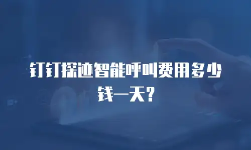 钉钉探迹智能呼叫费用多少钱一天？