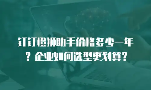 钉钉橙狮助手价格多少一年？企业如何选型更划算？