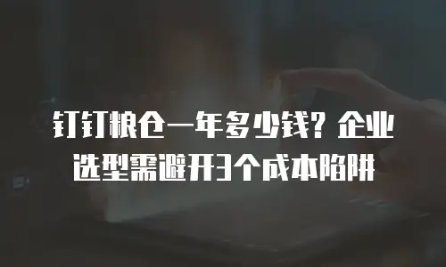 钉钉粮仓一年多少钱？企业选型需避开3个成本陷阱