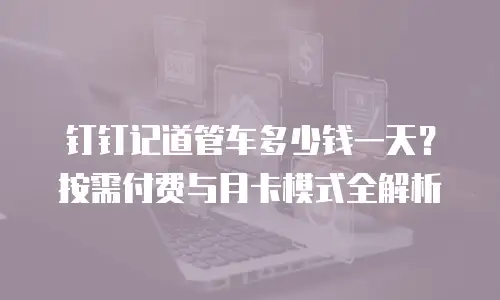 钉钉记道管车多少钱一天？按需付费与月卡模式全解析