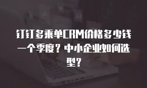 钉钉多乘单CRM价格多少钱一个季度？中小企业如何选型？