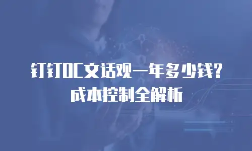 钉钉OC文话观一年多少钱？成本控制全解析