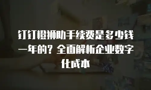 钉钉橙狮助手续费是多少钱一年的？全面解析企业数字化成本