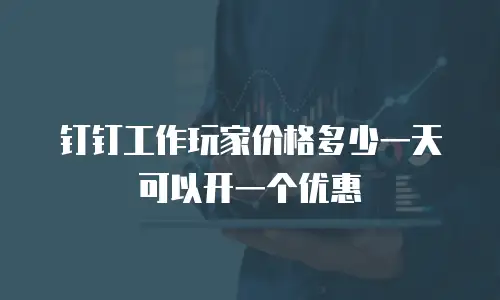 钉钉工作玩家价格多少一天可以开一个优惠