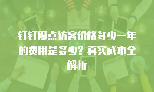 钉钉魔点访客价格多少一年的费用是多少？真实成本全解析
