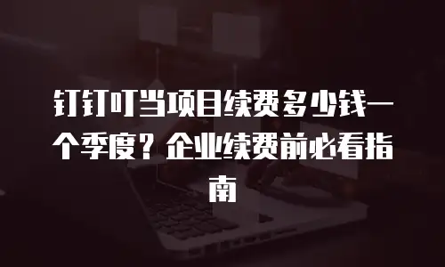 钉钉叮当项目续费多少钱一个季度？企业续费前必看指南