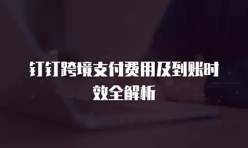 钉钉跨境支付费用及到账时效全解析