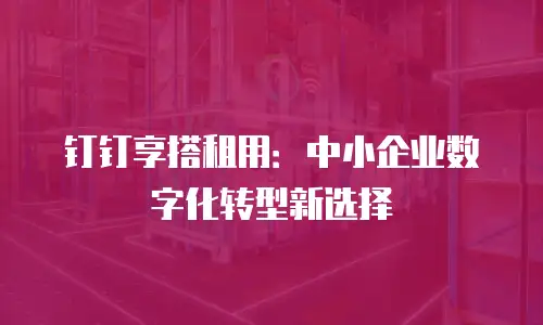 钉钉享搭租用：中小企业数字化转型新选择