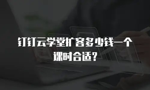 钉钉云学堂扩容多少钱一个课时合适？