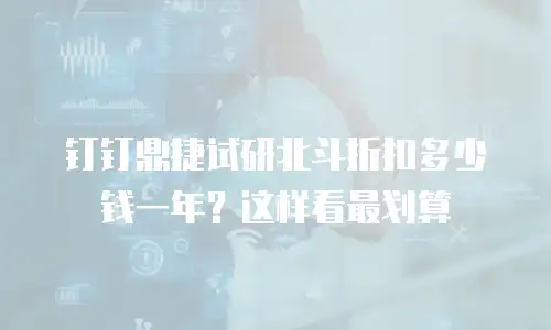 钉钉鼎捷试研北斗折扣多少钱一年？这样看最划算