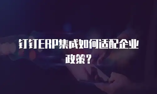 钉钉ERP集成如何适配企业政策？