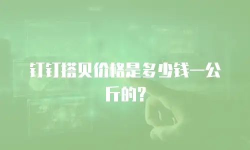 钉钉搭贝价格是多少钱一公斤的？