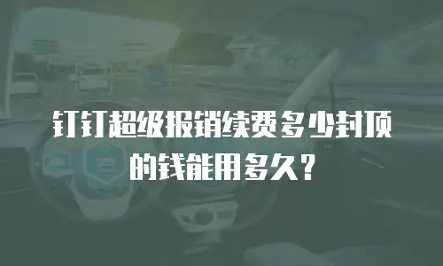 钉钉超级报销续费多少封顶的钱能用多久？