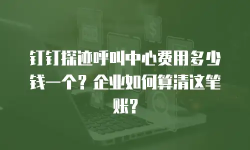 钉钉探迹呼叫中心费用多少钱一个？企业如何算清这笔账？