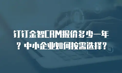 钉钉金智CRM报价多少一年？中小企业如何按需选择？