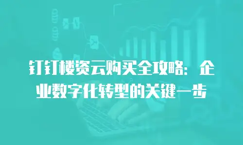 钉钉楼资云购买全攻略：企业数字化转型的关键一步