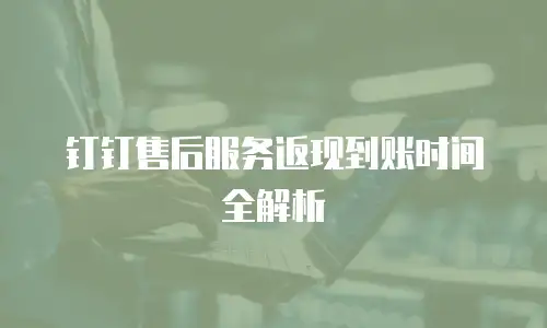 钉钉售后服务返现到账时间全解析