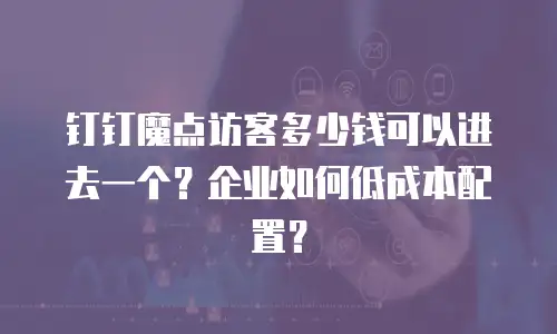 钉钉魔点访客多少钱可以进去一个？企业如何低成本配置？