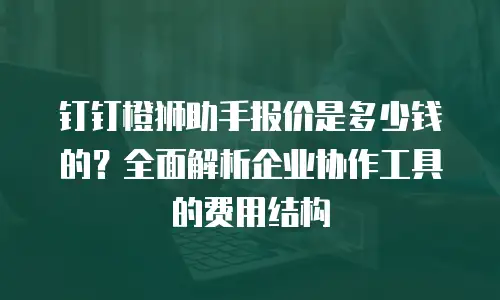 钉钉橙狮助手报价是多少钱的？全面解析企业协作工具的费用结构