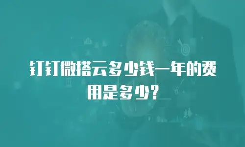 钉钉微搭云多少钱一年的费用是多少？