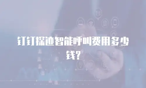 钉钉探迹智能呼叫费用多少钱？