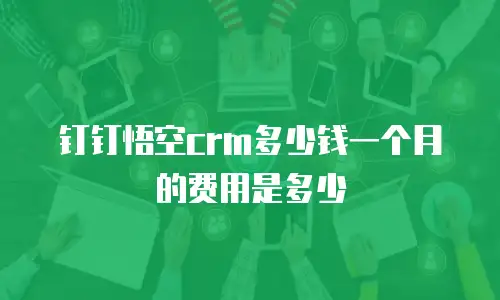 钉钉悟空crm多少钱一个月的费用是多少