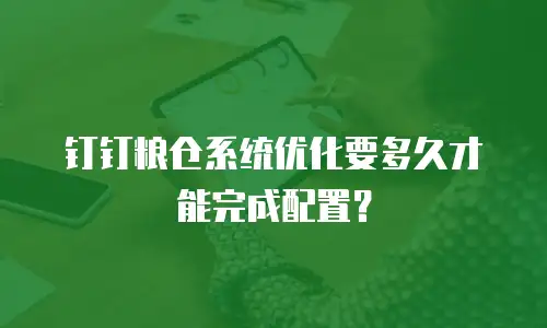 钉钉粮仓系统优化要多久才能完成配置？