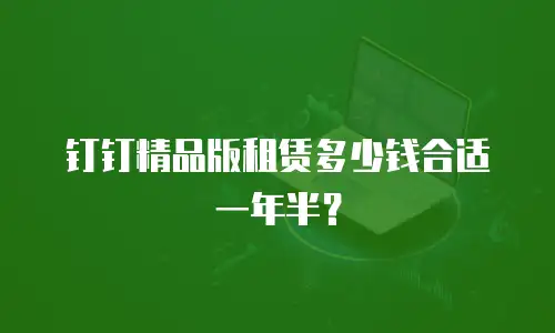 钉钉精品版租赁多少钱合适一年半？