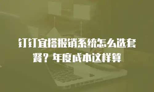 钉钉宜搭报销系统怎么选套餐？年度成本这样算