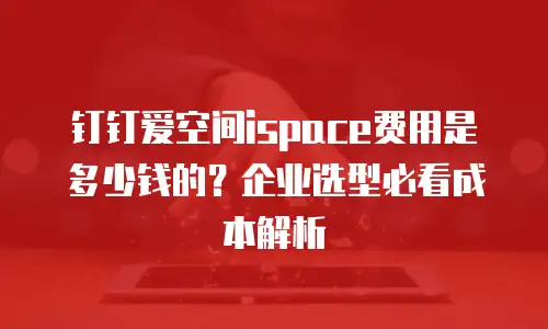 钉钉爱空间ispace费用是多少钱的？企业选型必看成本解析